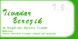 tivadar berczik business card